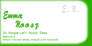 emma moosz business card